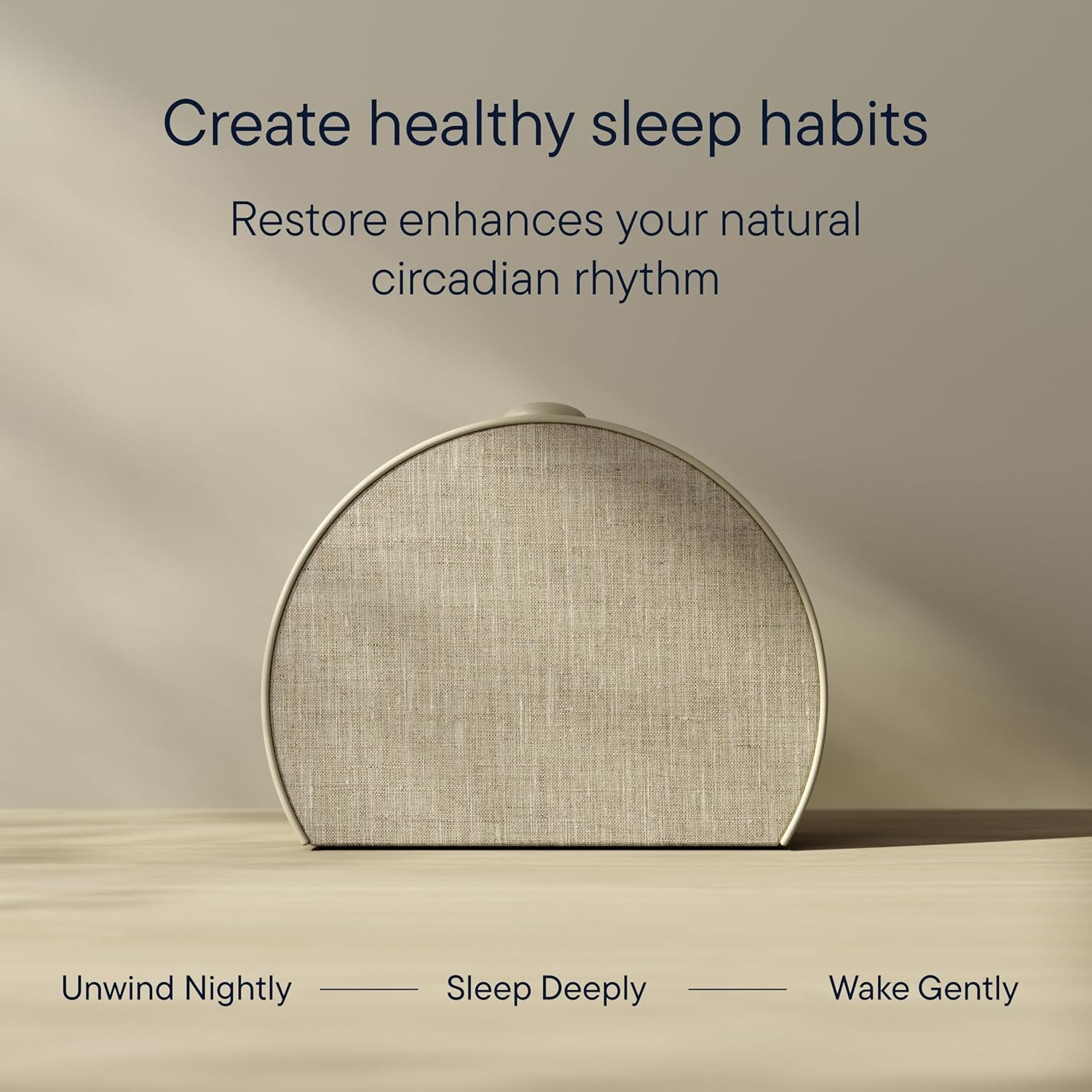 Restore 3 Sunrise Alarm Clock, Sound Machine, Smart Light (Putty) - White Noise, Screen-Free Sleep Routine