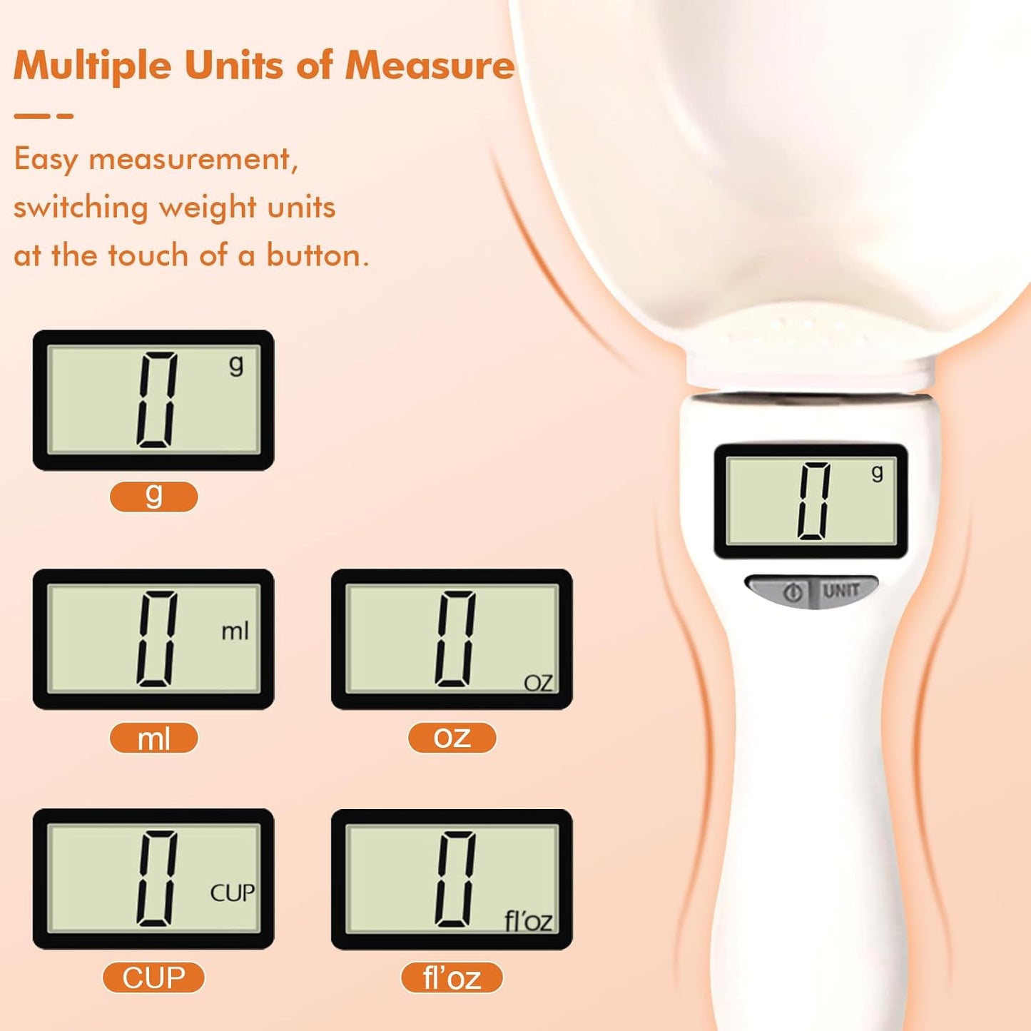 2Pcs Digital Measuring Spoon,Digital Spoon Scale with LCD Screen Display, Digital Food Spoon Scale, Electronic Measuring Spoon for Kitchen Gadgets and Daily Meals