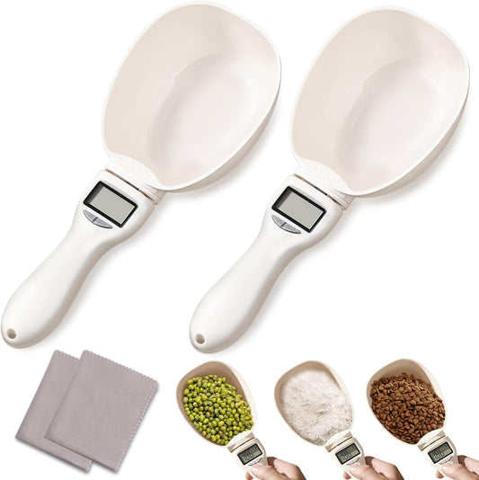 2Pcs Digital Measuring Spoon,Digital Spoon Scale with LCD Screen Display, Digital Food Spoon Scale, Electronic Measuring Spoon for Kitchen Gadgets and Daily Meals