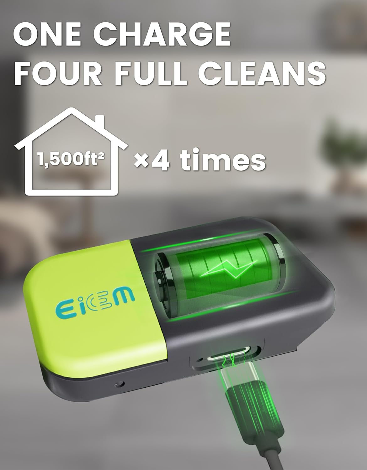Green Vacuum Light Show All Dust, Vacuum Cleaner Light Attachment Display All Dust & Detect Cat Dog Hair, Upgrade Universal Accessories (USB-C Rechargeable) - Gray & Green